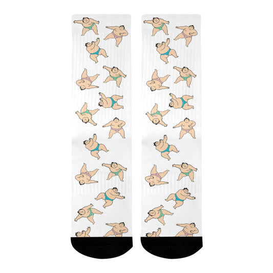 Neko Tokyo Sumo Wrestler Men's Mid-Calf Socks